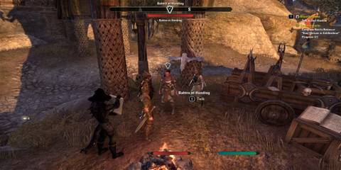 The player standing near Bahtra at-Hunding