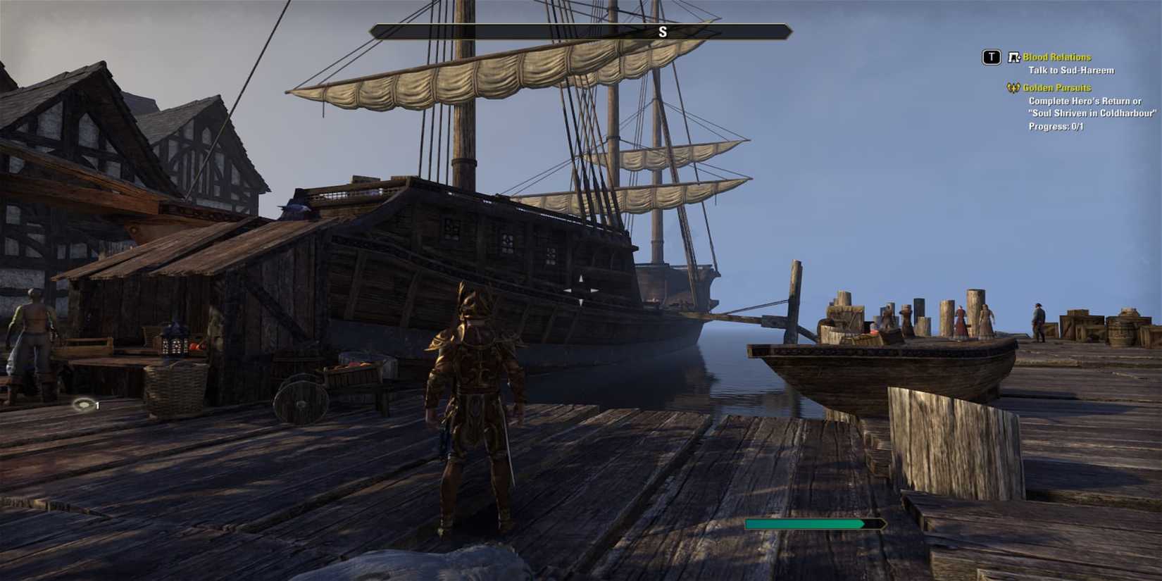 The Player Standing by the Dock