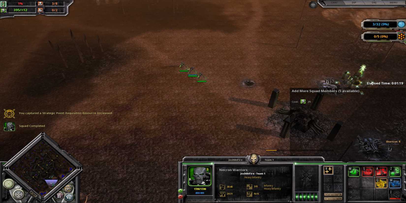 The Player Renforcing a Squad of Necron Warriors 