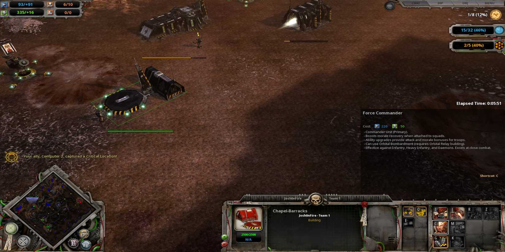 A Froce Commander being built 