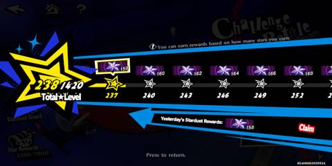 The Stardust Shard Reward Screen 