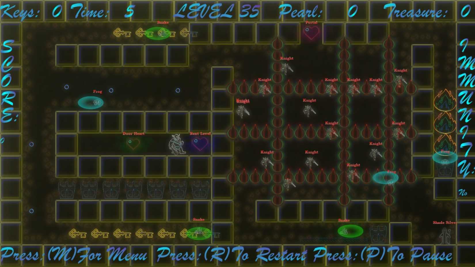 shade silver maze enemies