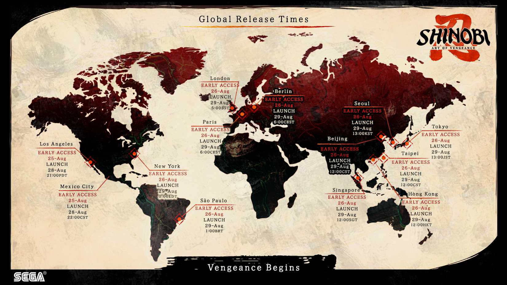 shinobi release timins