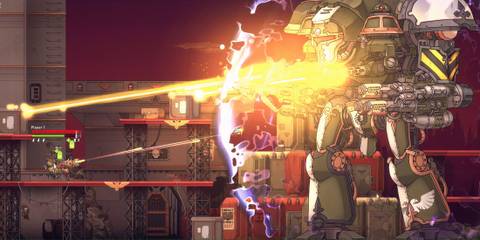 Shooting at a boss in Warhammer 40,000 Shootas, Blood & Tee