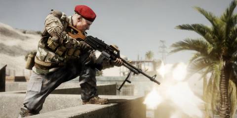 Shooting down from a roof in Battlefield Bad Company 2