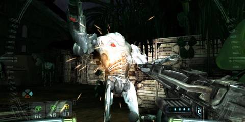 Shooting droids in Star Wars Republic Commando