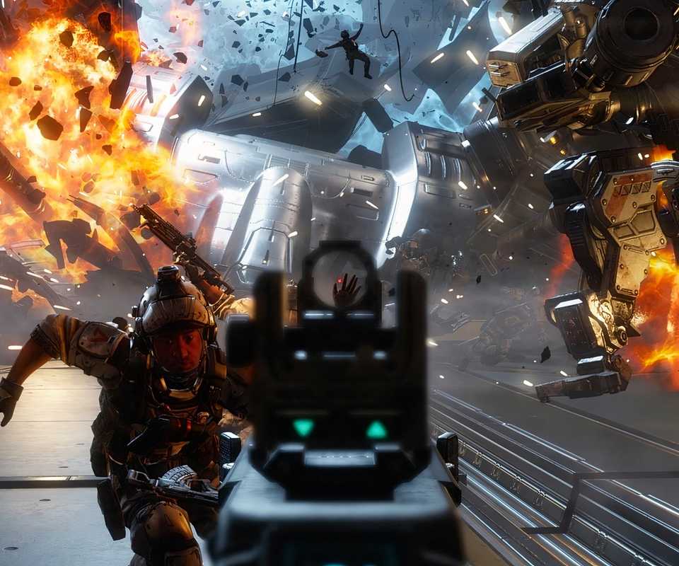 Shooting enemies as a human in Titanfall 2