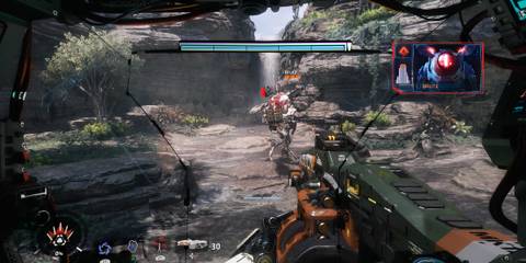 Shooting enemies as a mech in Titanfall 2