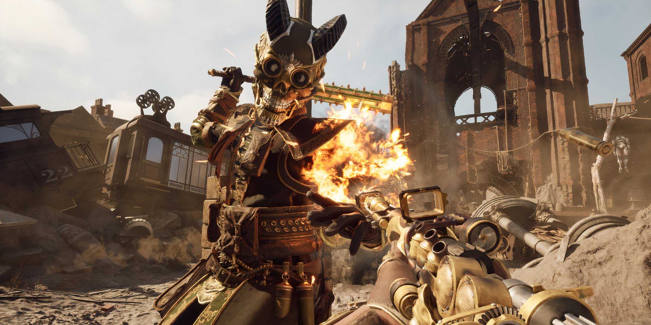 Shooting enemies in Clockwork Revolution
