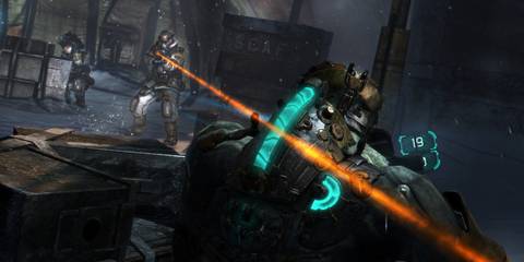 Shooting enemies in Dead Space 3