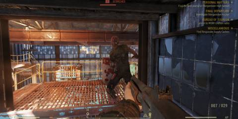 Shooting enemies in Fallout 76