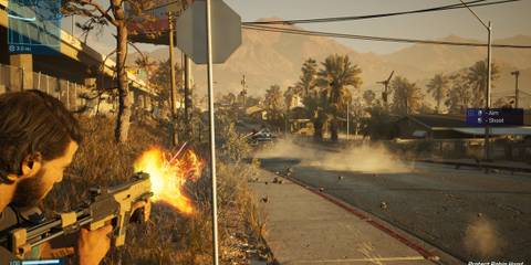 Shooting enemies in MindsEye