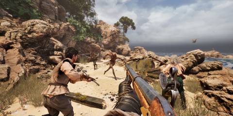 Shooting enemies in The Mound Omen of Cthulhu