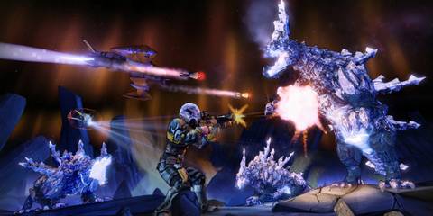 Shooting enemies with a party in Borderlands The Pre-Sequel