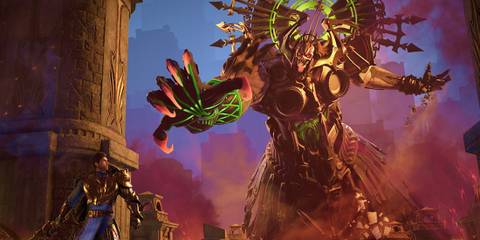 Skyforge concept art big enemy boss fight swordsman 2x1 crop