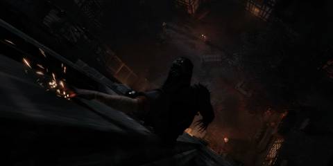 Sliding down a wall in The Blood Of Dawnwalker