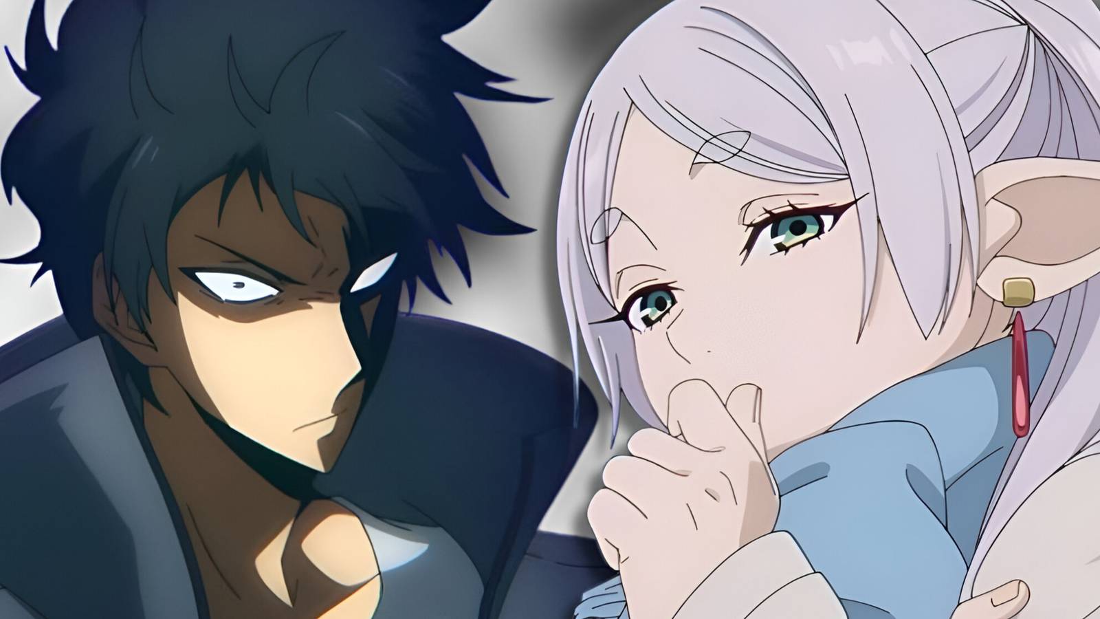 solo leveling jin woo and frieren elf