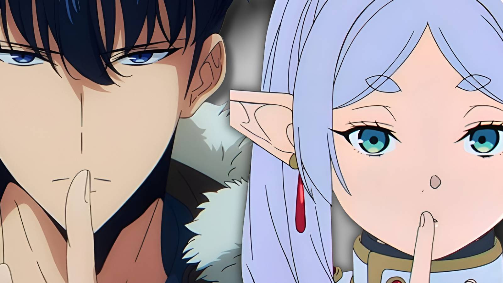 solo leveling jin woo and frieren hush