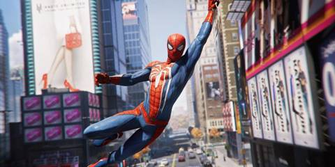 Spider-Man swinging around New York - Marvel's Spider-Man