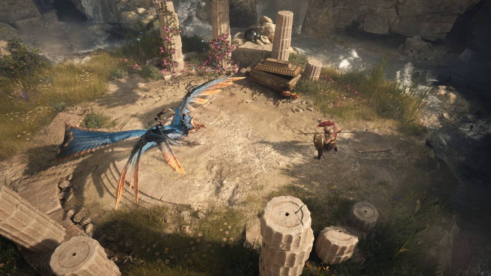 The Player Facing a Beast in Combat 