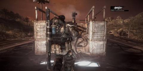 Standing on Lights to Get Protection from Kryll Gears of War Reloaded Raam Boss Fight