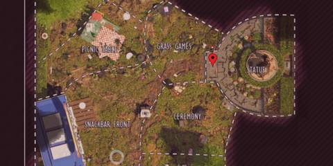 statue front steps base location in grounded 2