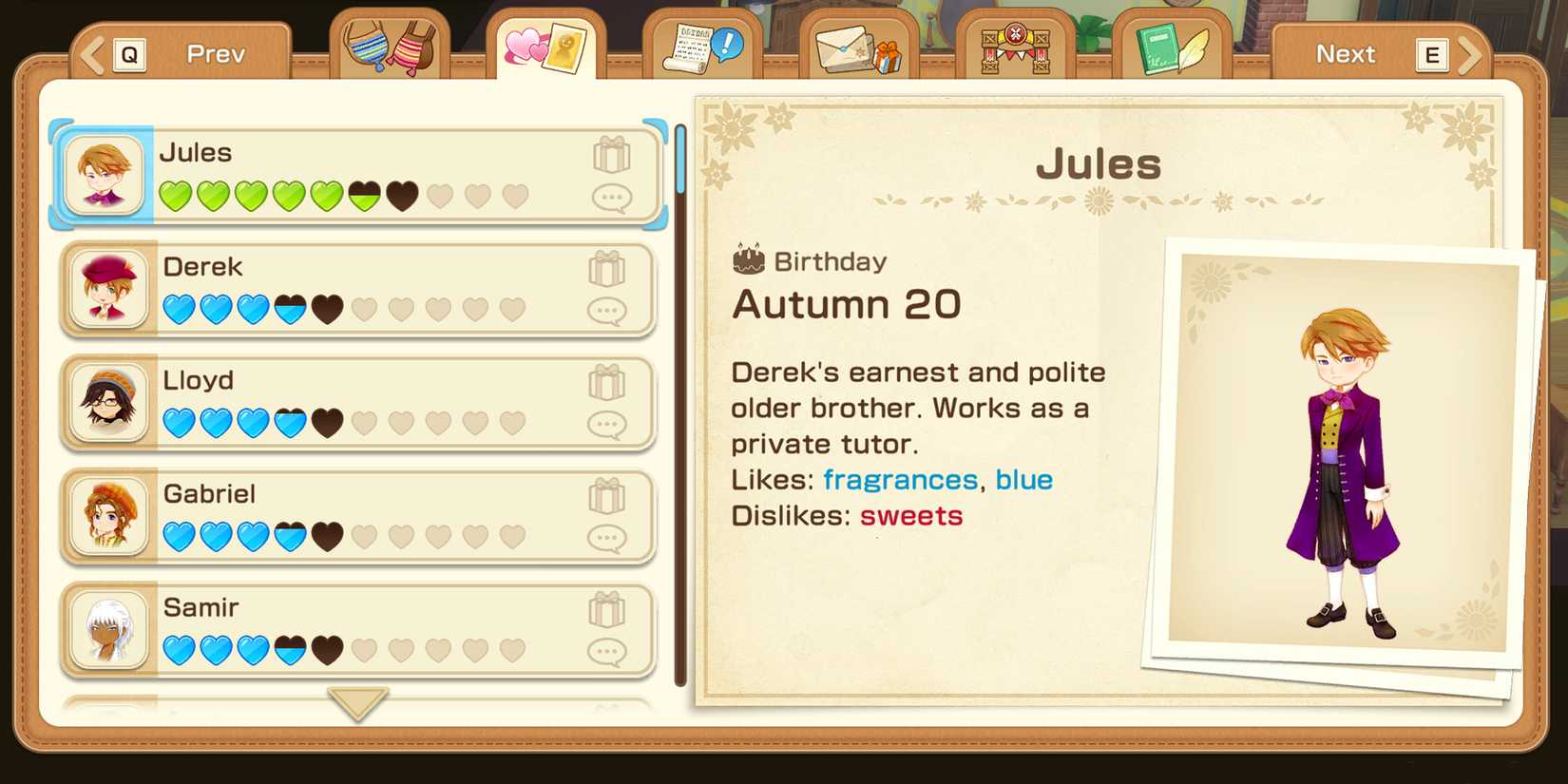 story-of-seasons-sos-grand-bazaar-gift-guide-favorite-friendship-point-fp-love-like-friendship-book-resident-info-menu