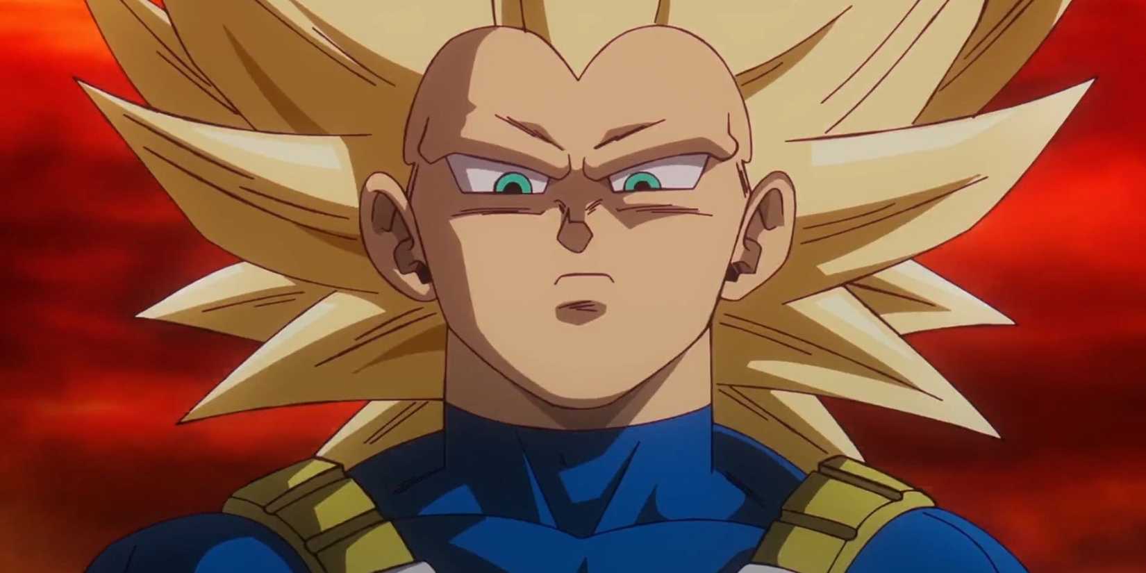 image: super saiyan 3 vegeta in dragon ball daima.