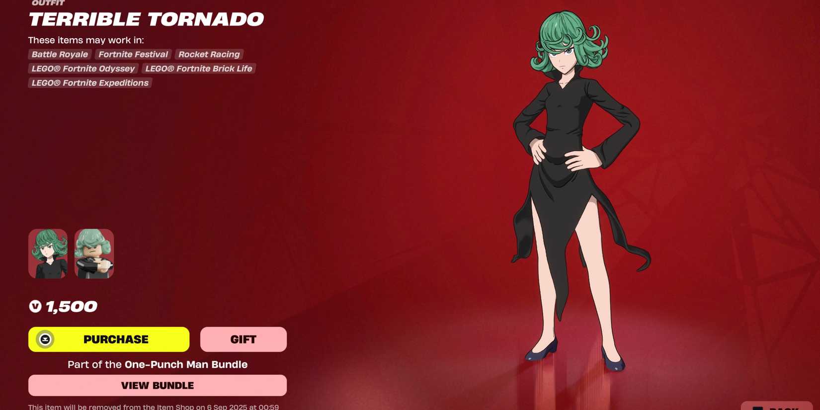 Tatsumaki in Fortnite