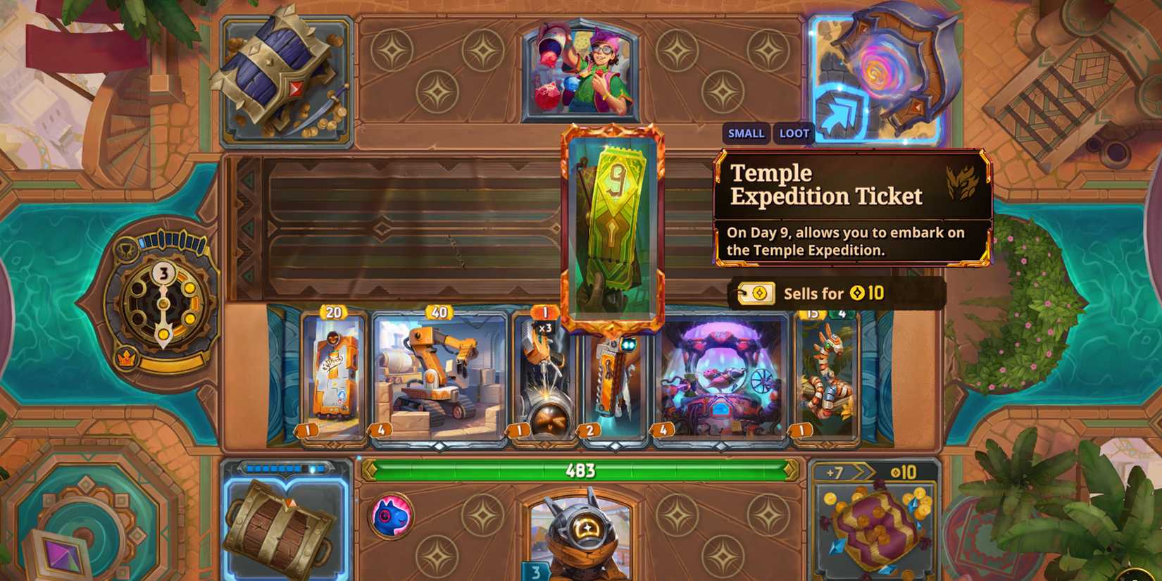 the-bazaar-card-deck-build-beginner-tips-tricks-starter-guide-how-play - temple expedition ticket