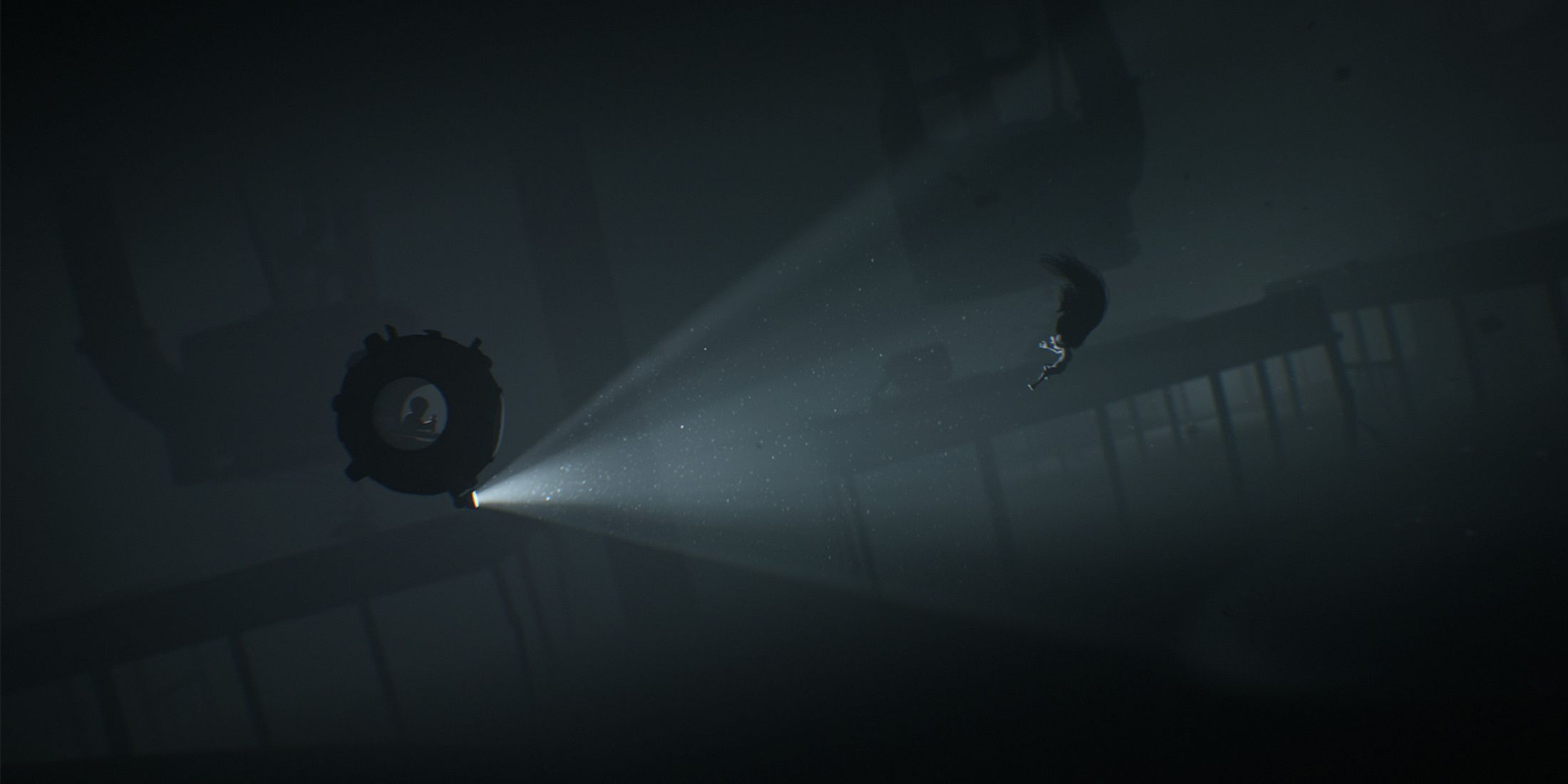 The boy exploring around in his submarine - Inside