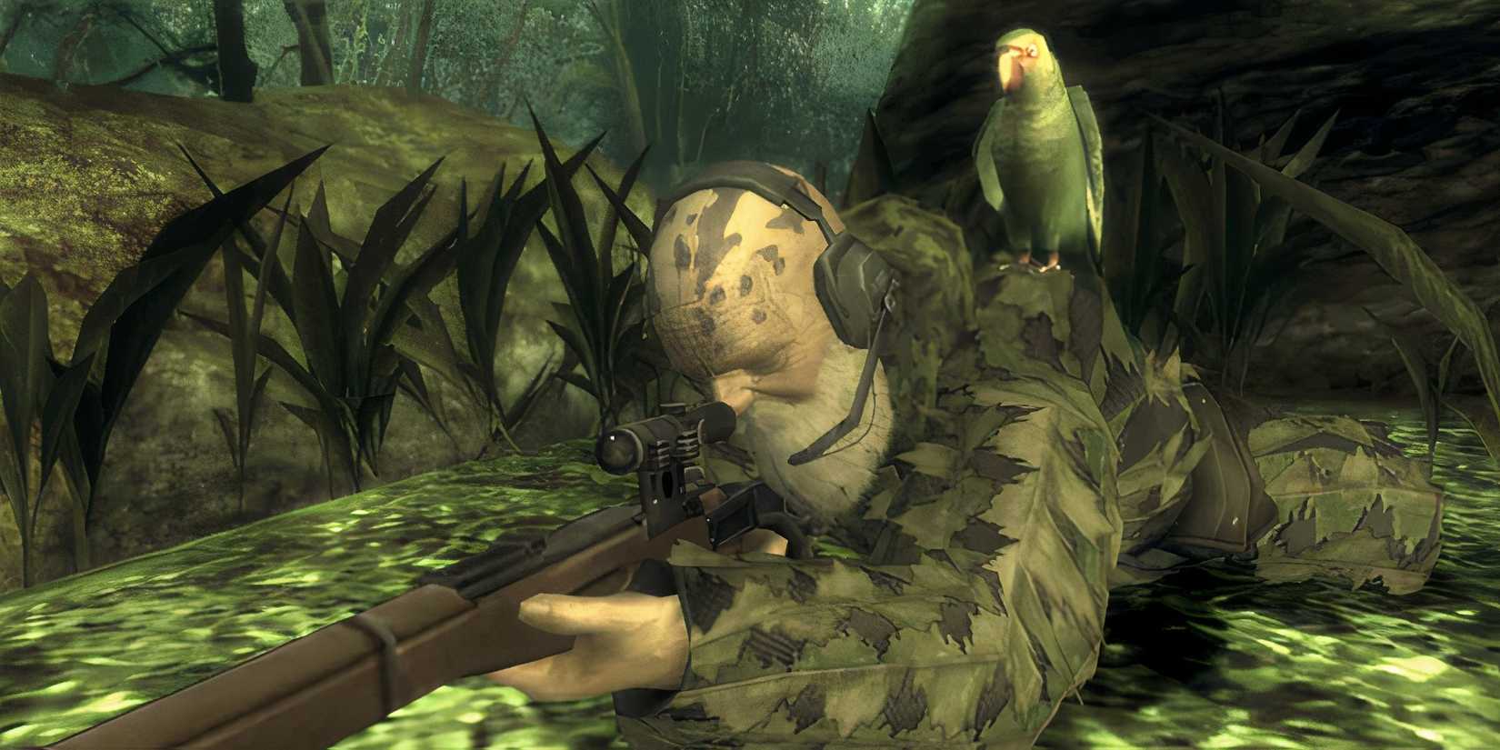 The End and his Parrot sniping Metal Gear Solid 3 Snake Eater