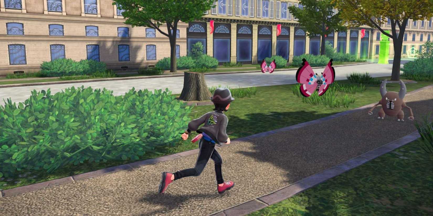 The player finds some Bug Type Pokemon on the street - Pokemon Legends Z-A