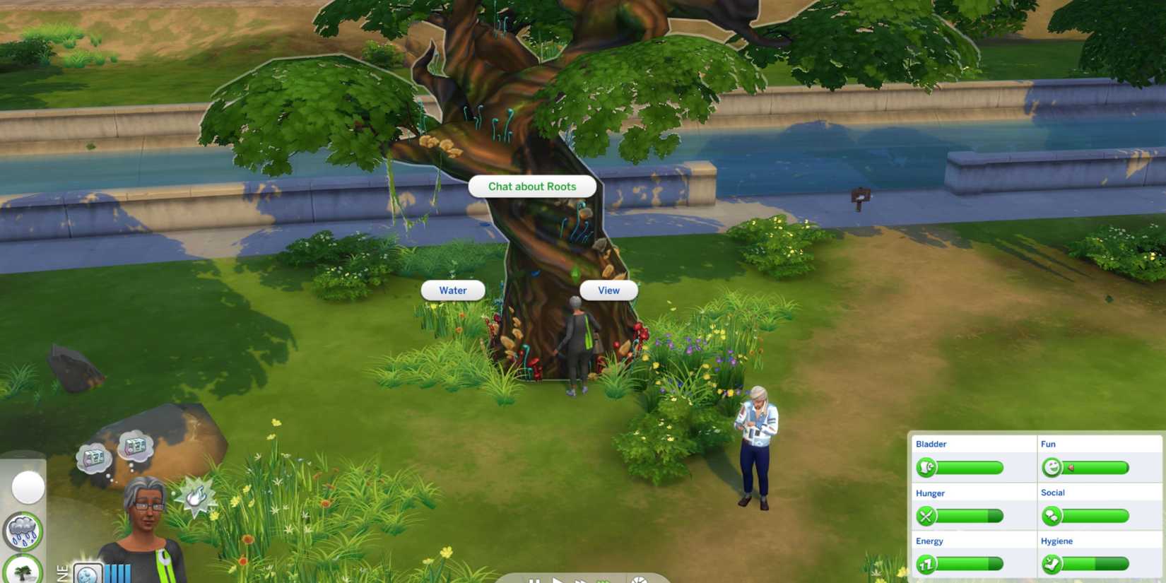 the sims 4 talking to sylvan tree