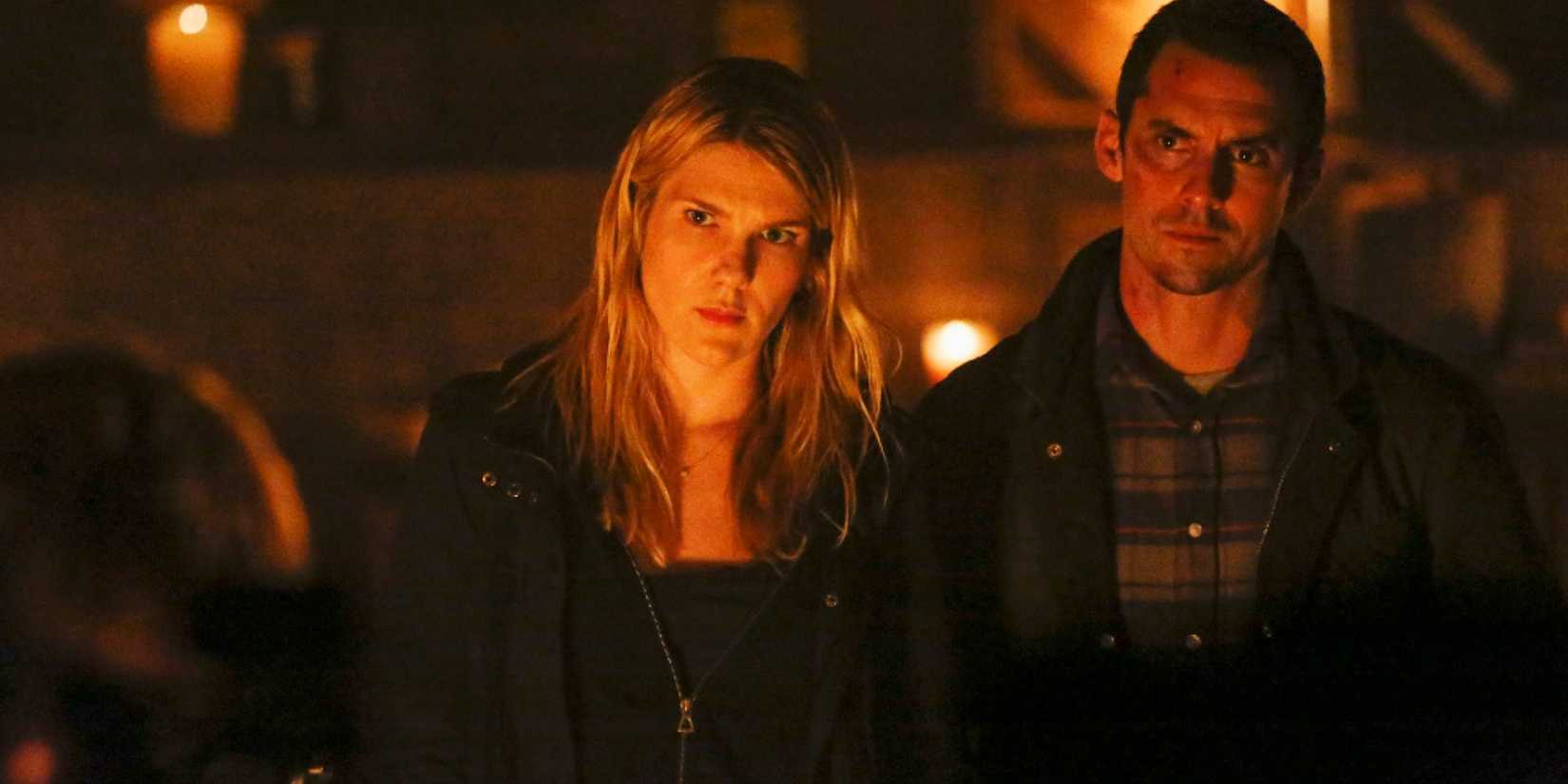 Lily Rabe and Milo Ventimiligia in The Whispers