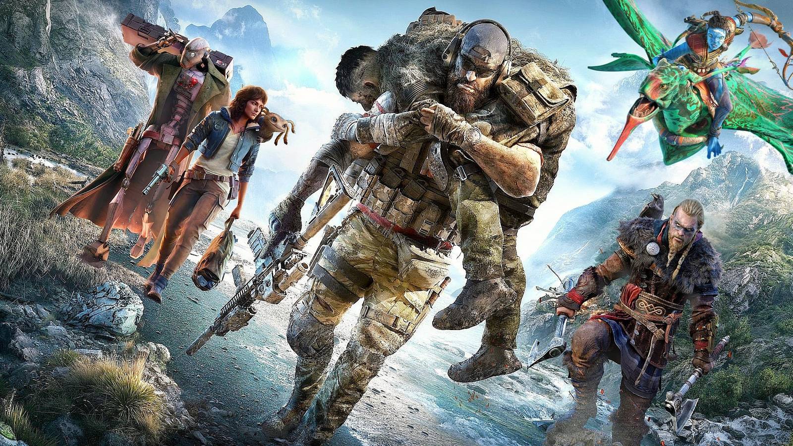 Ubisoft Games Star Wars Outlaws, Ghost Recon Breakpoint, Avatar Frontiers of Pandora, and Assassin's Creed Valhallae