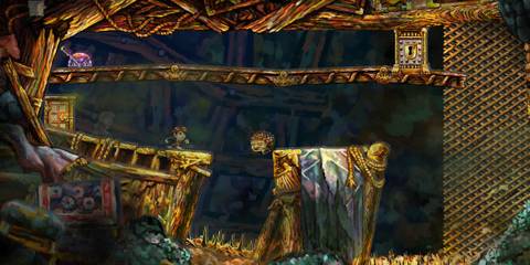 Tim rewinding time to solve a puzzle - Braid