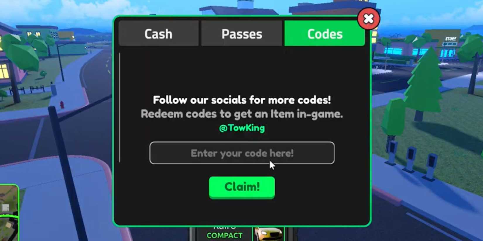 Roblox Tow King Codes
