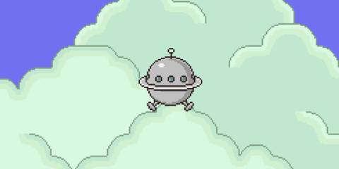 Traveling by spaceship in EarthBound