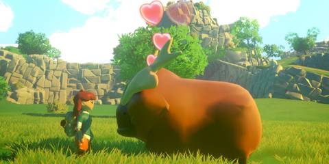 A player approaching an animal in Yonder: The Cloud Catcher Chronicles