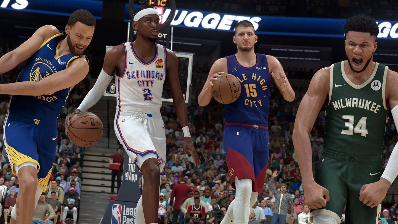 Curry, SGA, Jokic, and Giannis in NBA 2K26