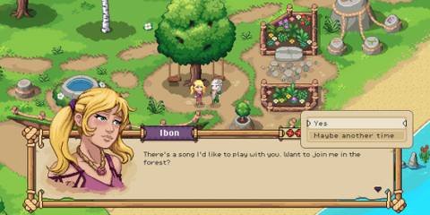 Ibon talking to the player in Roots of Pacha