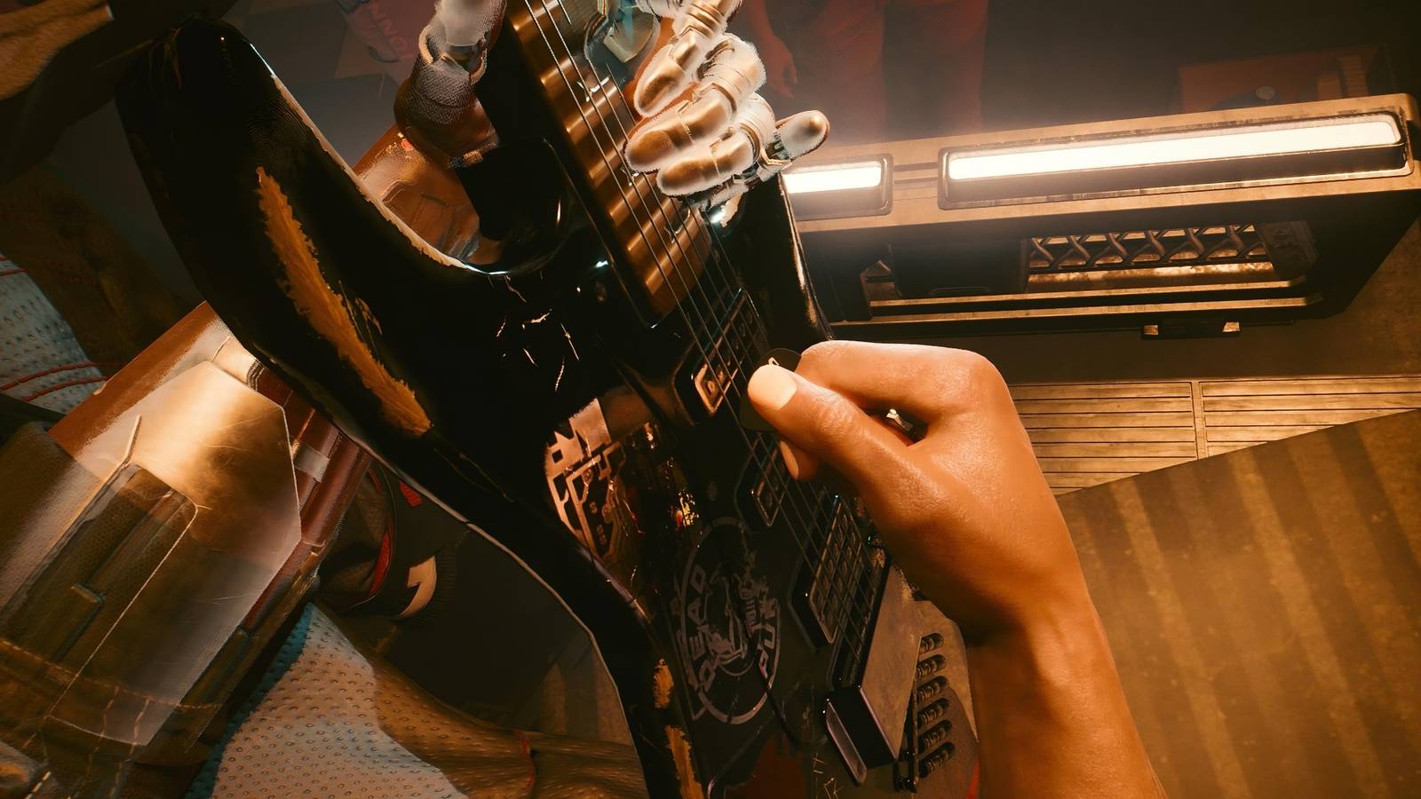 v plays guitar cyberpunk 2077