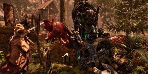 Using a cross against a monster in The Mound Omen of Cthulhu