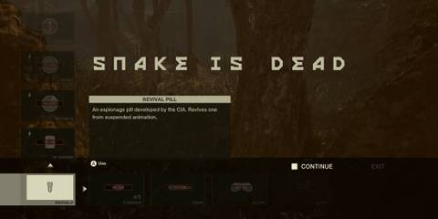 Using Revival Pill Metal Gear Solid Delta Snake Eater