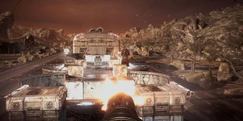 Using the Turret on Raam Gears of War Reloaded