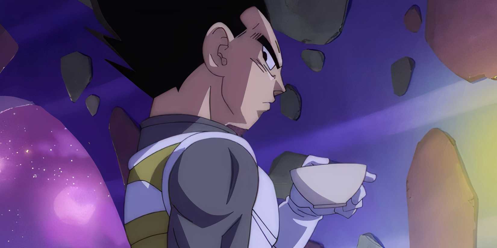 Vegeta drinking tea in Dragon Ball Super (2015)