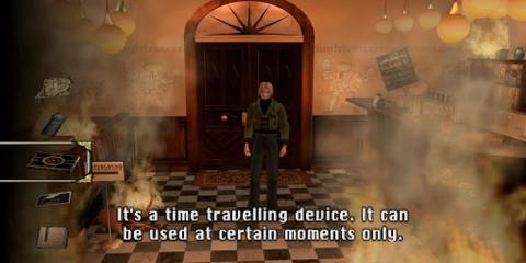 Walking into a burning room in Shadow of Memories