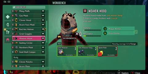 Weaver Hood in Grounded 2