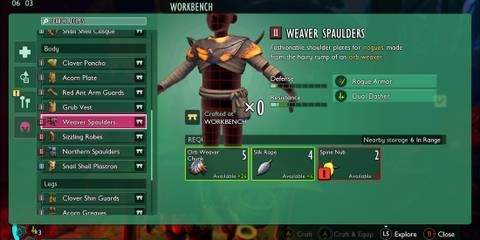 Weaver Spaulders in Grounded 2